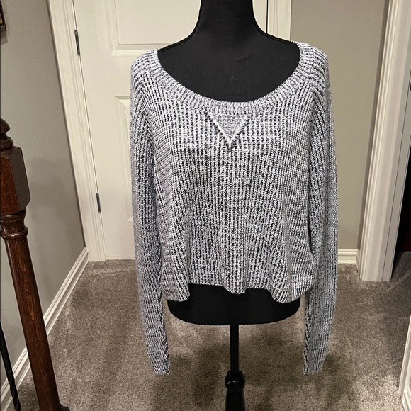 torrid Sweaters - Torrid Black and White Knit Scoop Neck Sweater